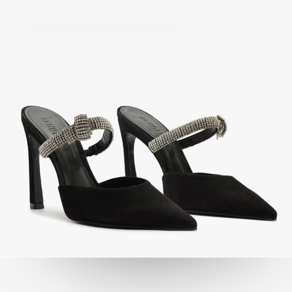 Schultz Black Heels with Sparkling Strap - Tuckernuck